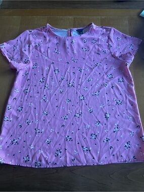 Ann Taylor Pink Floral Shell Top